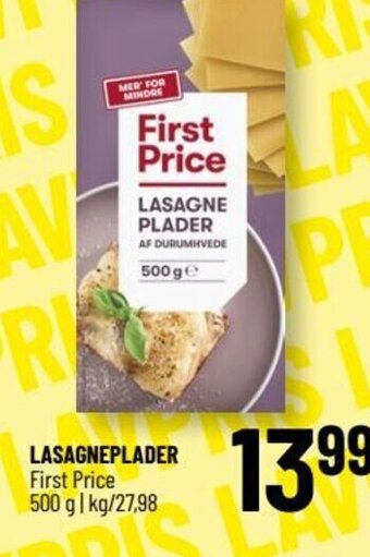 LASAGNEPLADER First Price
