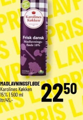 Løvbjerg MADLAVNINGSFLØDE Karolines Køkken tilbud