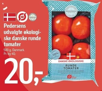 Føtex Pedersens udvalgte økologiske danske runde tomater tilbud