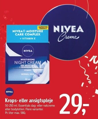 Føtex Krops- eller ansigtspleje tilbud
