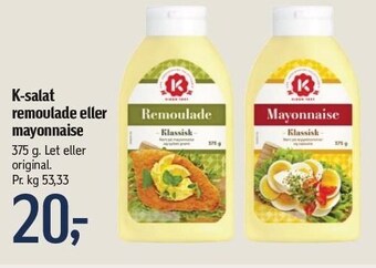 Føtex K-salat remoulade eller mayonnaise tilbud