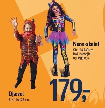 Føtex Djævel eller neon-skelet tilbud