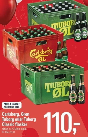 Føtex Carlsberg, grøn tuborg eller turborg classic flasker tilbud