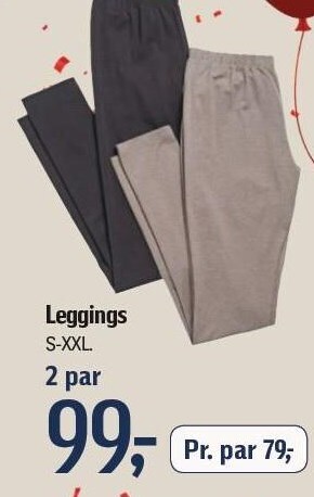 Føtex Leggings - 2 par tilbud