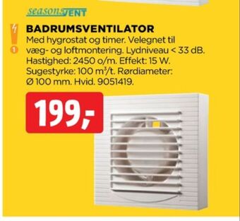 jem & fix Seasonsvent ventilator tilbud