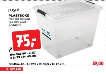 Plast1 opbevaringsboks
