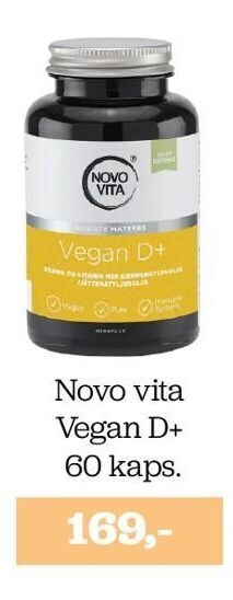 Helsemin Novo vita vegan d+ 60 kaps tilbud