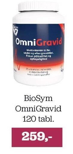 Helsemin Biosym omnigravid 120 tabl tilbud
