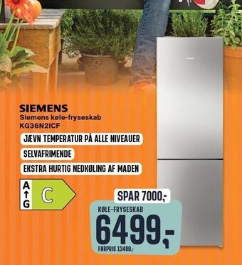 Skousen Siemens køle-fryseskab tilbud