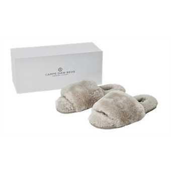 SengeSpecialisten Carpe diem slippers warm grey (str. 38-39) tilbud