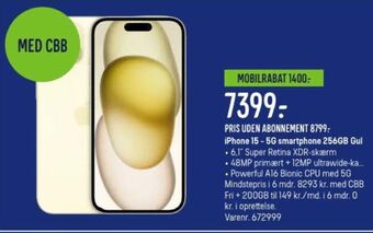 Elgiganten Iphone 15 mobiltelefon tilbud