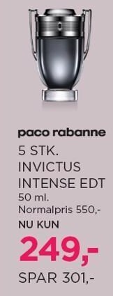 Salling 5 stk. invictus intense edt tilbud
