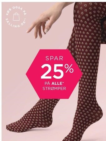 Salling Spar 25% på alle strømper tilbud