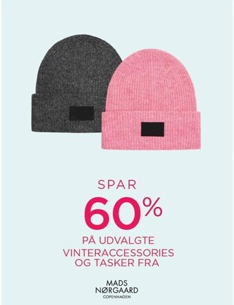 Salling Spar 60% på udvalgte vinteraccessories og tasker fra mads nørgaard tilbud