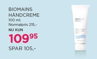 Salling Biomains håndcreme tilbud