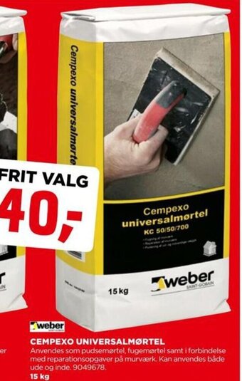 jem & fix CEMPEXO UNIVERSALMØRTEL tilbud