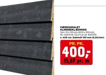 jem & fix FÆRDIGMALET KLINKBEKLÆDNING tilbud