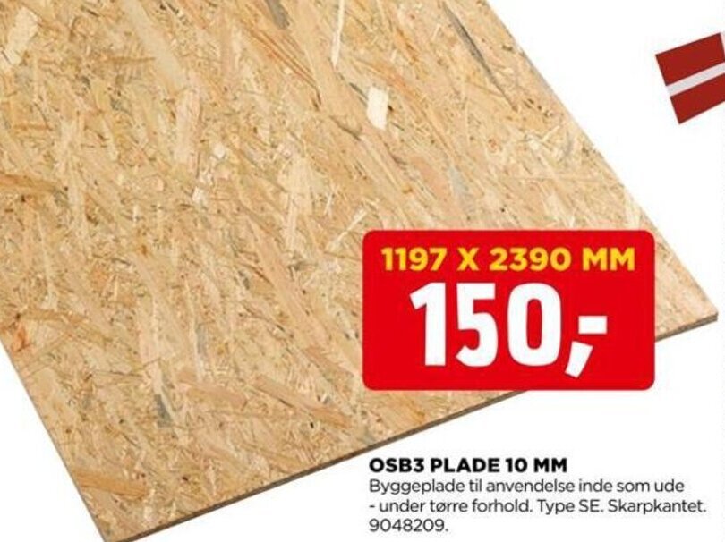 OSB3 PLADE 10 MM tilbud hos jem & fix