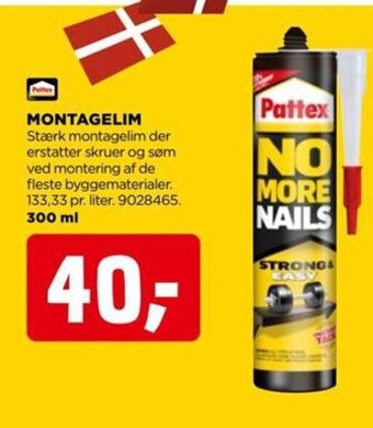 jem & fix Pattex MONTAGELIM tilbud