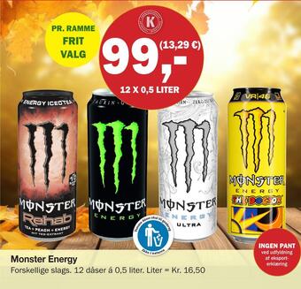 Købmandsgården Monster energy tilbud
