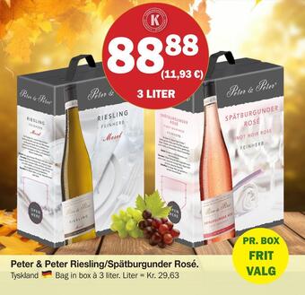 Købmandsgården Peter & peter riesling/spätburgunder rosé tilbud