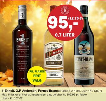 Købmandsgården 1-enkelt, o.p. anderson, fernet-branca tilbud