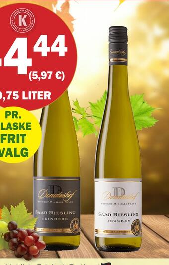 Købmandsgården Donatushof saar riesling tilbud