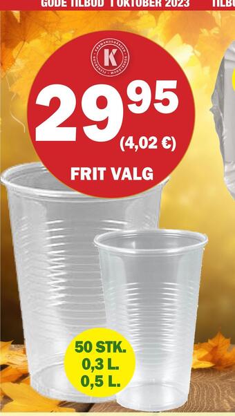 Købmandsgården Engangsglas tilbud