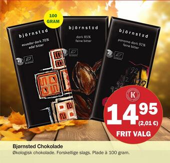 Købmandsgården Bjørnsted chokolade tilbud