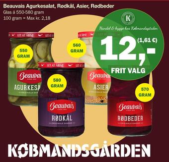 Købmandsgården Beauvais agurkesalat, rødkål, asier, rødbeder tilbud