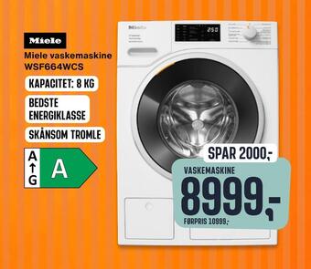 Skousen Miele vaskemaskine wsf664wcs tilbud