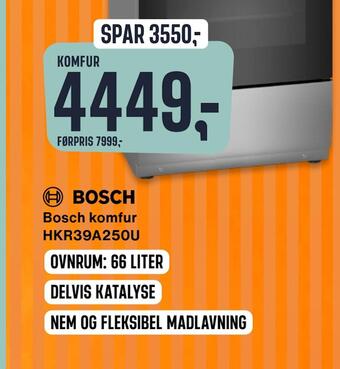 Skousen Bosch komfur hkr39a250u tilbud