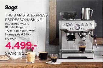 Salling The barista express espressomaskine tilbud