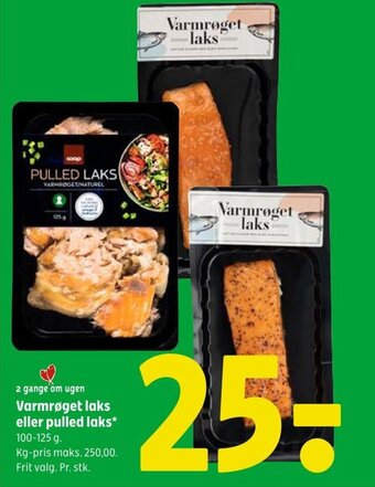 Coop 365 Varmrøget laks eller pulled laks tilbud