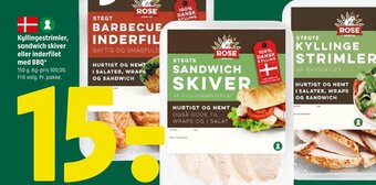 Coop 365 Kyllingestrimler, sandwich skiver eller inderfilet med BBQ tilbud