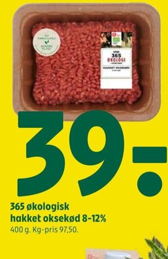 Coop 365 365 økologisk hakket oksekød 8-12% tilbud