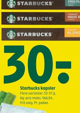 Coop 365 Starbucks kapsler tilbud