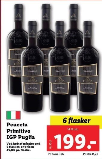 Lidl Peuceta Primitivo IGP Puglia tilbud