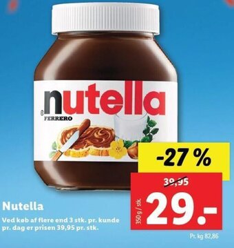 Lidl Nutella tilbud