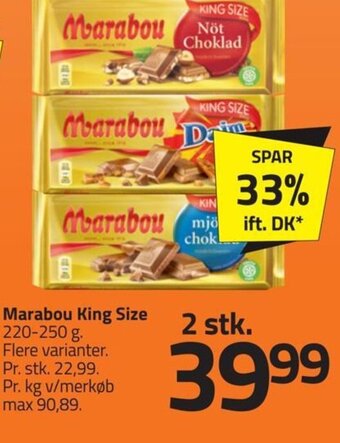 Fleggaard Marabou King Size tilbud