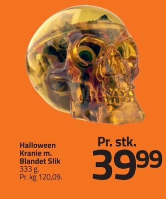 Fleggaard Halloween Kranie m. Blandet Slik tilbud