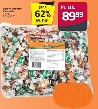 Fleggaard Big Ben Blandede Karameller tilbud