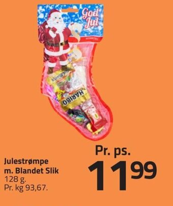 Fleggaard Julestrømpe m. Blandet Slik tilbud