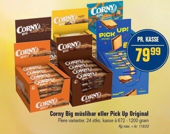 Otto Duborg Corny big müslibar eller pick up original tilbud