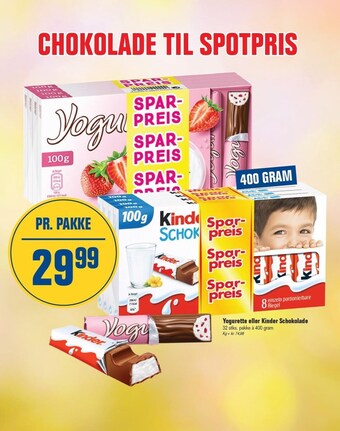 Otto Duborg Yogurette eller kinder schokolade tilbud