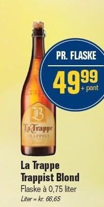 Otto Duborg La trappe trappist blond tilbud