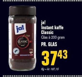 Otto Duborg Ja! instant kaffe classic tilbud