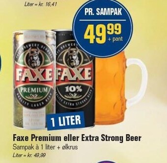 Otto Duborg Faxe premium eller extra strong beer tilbud