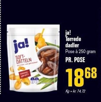 Otto Duborg Ja! tørrede dadler tilbud