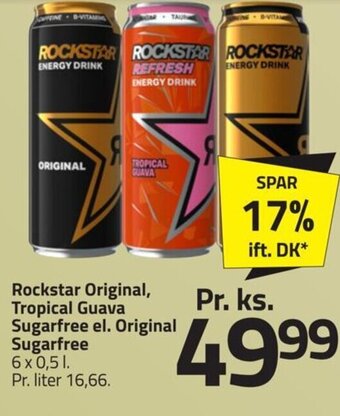 Fleggaard Rockstar Original, Tropical Guava Sugarfree el. Original Sugarfree tilbud